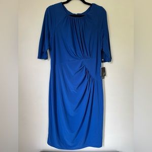 Adrianna Papell Blue Midi Dress